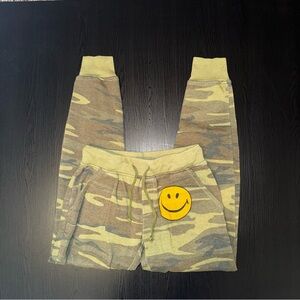 Aviator Nation Camo Joggers with Smiley Patch